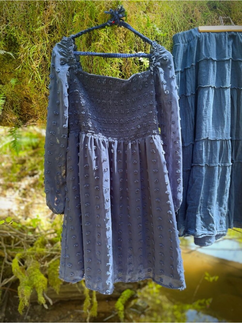 BTFBM + AUGUST SILK | XL / 14 | Long Sleeve Mini Boho Dress + Maxi Skirt Lot